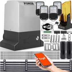 ZESTAW DO BRAM PRZESUWNYCH FORCE 800 4x PILOT 5x LISTWA LAMPA WIFI