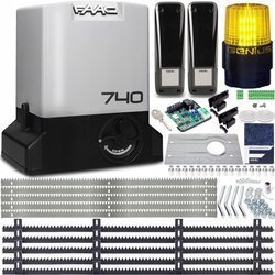 Zestaw Delta2 FAAC 740 3xPilot 868 Lampa 5xListwa