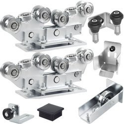 WÓZEK WÓZKI ROLKI DO BRAMY PRZESUWNEJ ZESTAW 80x80 1200KG