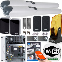 Zestaw automatyki do bram NICE WINGO 3524 + Sterownik WiFI, Lampa LED