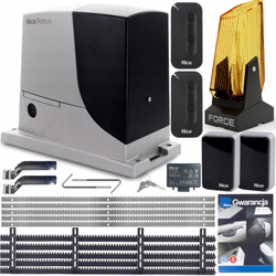 ZESTAW NAPĘD NICE ROBUS 1000 2xPILOT LISTWA LAMPA