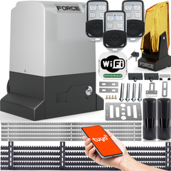ZESTAW AUTOMAT DO BRAMY FORCE 2000 KG WiFi NAPĘD DO PRZESUWNEJ SIŁOWNIK
