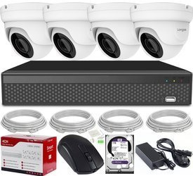 ZESTAW DO MONITORINGU 4 KAMERY FULL HD + DYSH HDD