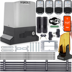ZESTAW DO BRAM PRZESUWNYCH FORCE 1200 WiFi 4xPILOT 5xLISTWA LAMPA 1200kg