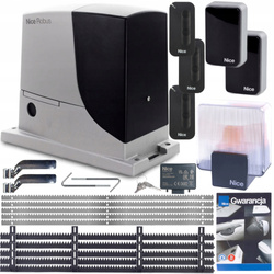 ZESTAW DO BRAM NICE ROBUS 600 3xPILOT LISTWA LAMPA