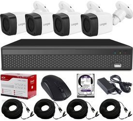 ZESTAW DO MONITORINGU 4 KAMERY FULL HD Z DYSKIEM 1TB
