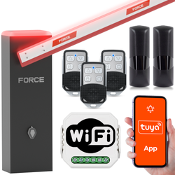 SZLABAN FORCE GR6000  Z SEMAFOROWYM 5 metrowym  OŚWITLENIEM RAMIENIA I KOLUMNY FOTO WIFI