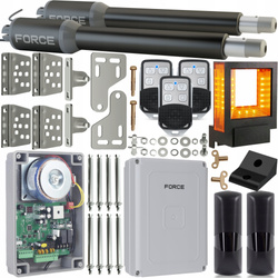 Zestaw do bramy dwuskrzydłowej FORCE SW200 2x2m Lampa